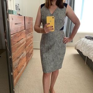 JCrew Woven Cotton Sheath Dress 6 Petite